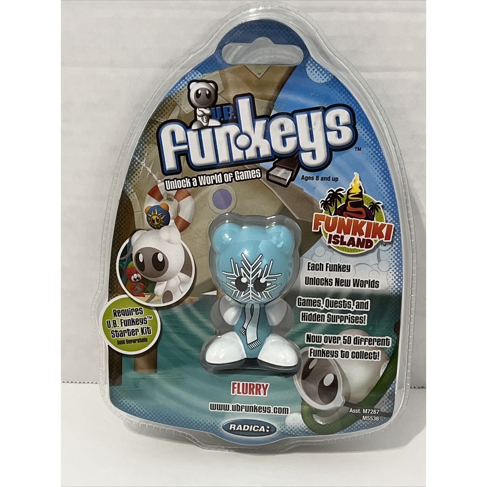 Radica UB Funkeys Flurry Funkiki Island Figure Blue Snowflake Mattel M7287 M5538